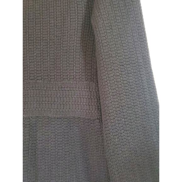 Goat Jane Atelier 100% Merino Black Chunky Knit Sweater Cardigan, Size Small - Picture 10 of 11